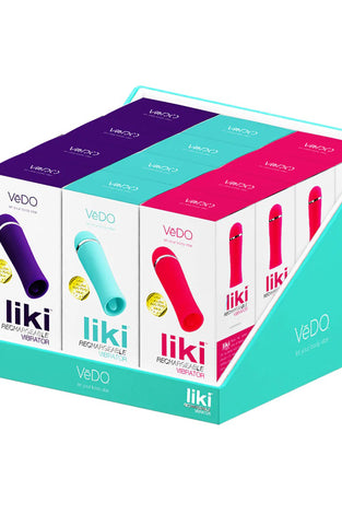 Liki Rechargeable Flicker Vibe - 12 Piece Assorted Display VI-F1100