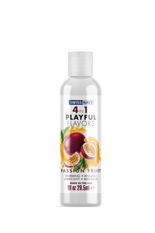 Swiss Navy 4-in-1 Playful Flavors - Wild Passion  Fruit - 1 Fl. Oz. MD-SN4N1FWPF1