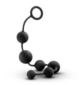 Anal Adventures - Platinum - Silicone Large Anal  Beads - Black BL-11115