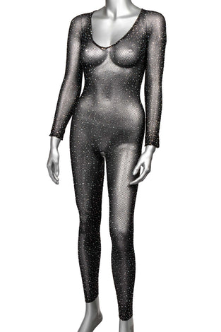 Radiance Crotchless Full Body Suit - One Size -  Black SE3002353
