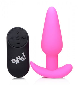 21x Silicone Butt Plug With Remote - Pink BNG-AG563-PNK