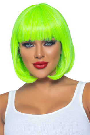 12 Inch Short Bob Wig - Neon Green LA-A2907NGRN