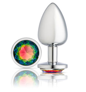 Cloud 9 Novelties Gems Silver Chromed Anal Plug - Large WTC302