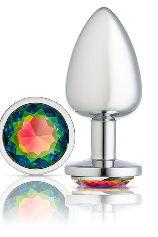 Cloud 9 Novelties Gems Silver Chromed Anal Plug - Large WTC302