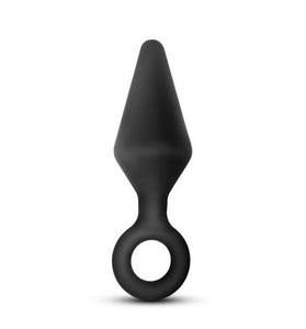 Anal Adventures Platinum - Silicone Loop Plug -  Medium - Black BL-10885