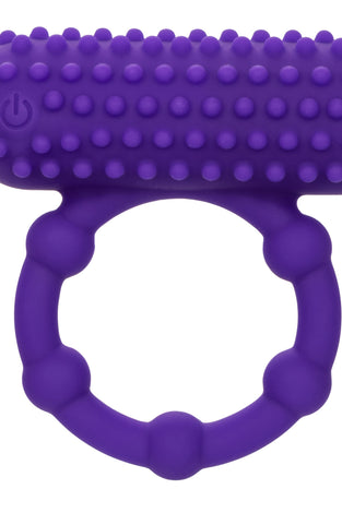 Silicone Rechargeable 5 Bead Maximus Ring - Purple SE1843253