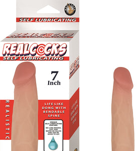 Realcocks Self Lubricating Dong - 7 Inch - Flesh NW2934