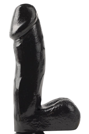 Basix Rubber Works - 6.5 Inch Dong With Suction Cup - Black PD4220-23