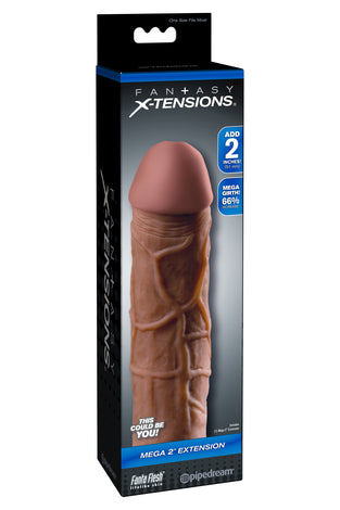 Fantasy X-Tension Mega 2-Inch Extension - Brown PD4114-29