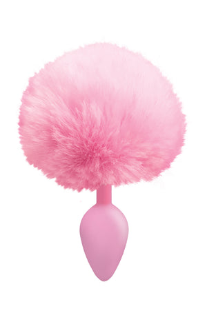 The 9's Cottontails Silicone Bunny Tail Butt Plug  - Pink ICB2641-2
