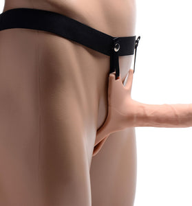 Hollow Silicone Dildo Strap-on - Flesh SM-AG365-FLSH