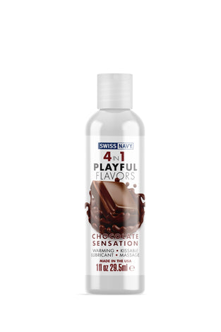 Swiss Navy 4-in-1 Playful Flavors - Chocolate  Sensation - 1 Fl. Oz. MD-SN4N1FCS1