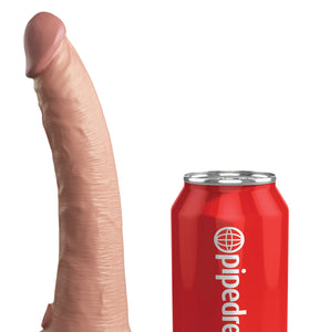 King Cock Elite 7 Inch Vibrating Silicone Dual  Density Cock With Remote - Light PD5777-21