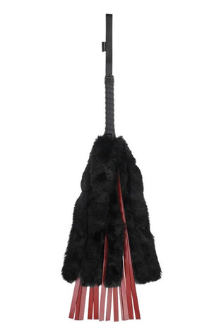 Saffron Faux Fur Flogger - Black/red SS48026
