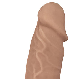 7 Inch Fleshstixxx Silicone Dildo With Balls - Latte CN-19-0540-12
