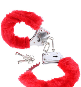 Fetish Fantasy Series Beginner's Furry Cuffs - Red PD3800-15