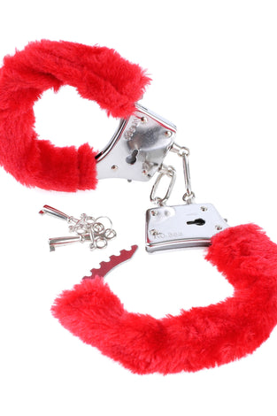 Fetish Fantasy Series Beginner's Furry Cuffs - Red PD3800-15