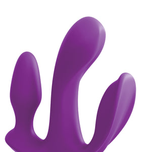 Threesome Total Ecstay Silicone Vibrator - Purple PD7074-00