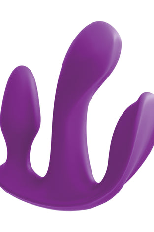 Threesome Total Ecstay Silicone Vibrator - Purple PD7074-00