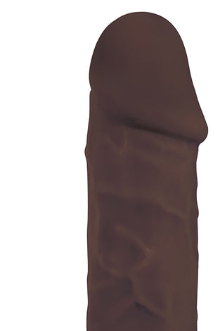 8 Inch Fleshstixxx Silicone Dildo With Balls - Chocolate CN-19-0535-11