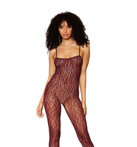 Catsuit Bodystocking and Shrug - One Size -  Burgundy DG-0417BUROS