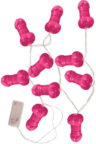 Light Up Pink Pecker String Lights HTP3314