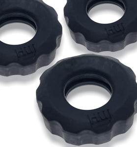 Super Huj - 3-Pack Cockrings - Tar Ice HUJ-137-TARICE