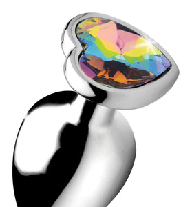 Rainbow Prism Heart Anal Plug - Large BTYS-AG374-LRG