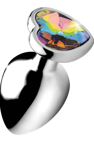 Rainbow Prism Heart Anal Plug - Large BTYS-AG374-LRG