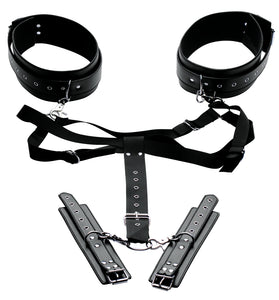 Acquire Easy Access Thigh Harness With Wrist Cuffs MS-AE801