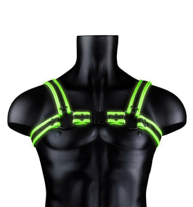 Bonded Leather Buckle Harness - Large/xlarge -  Glow in the Dark OU-OU773GLOLXL