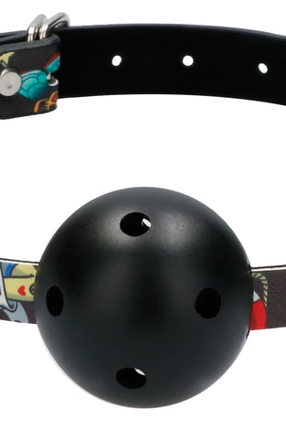 Breatheable Ball Gag - Old School Tattoo Style -  Black OU-OU445BLK