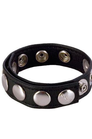 Colt 8 Snap Fastener Leather Strap - Black SE6843402