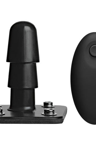 Vac-U-Lock - Vibrating Plug With Snaps & Wireless Remote - Black DJ1010-50-BX