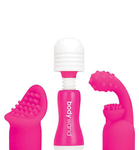 Bodywand Rechargeable Mini Massager With Attachments - Pink X-BW144