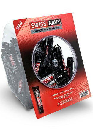 Swiss Navy Premium Silicone Anal Lubricant -100  Count Bowl - 10ml Bottles MD-SNAL10ML100