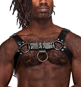 Aries Leather Harness - One Size - Black MP-590266BK1S