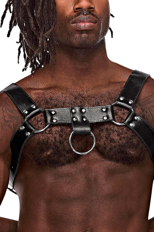 Aries Leather Harness - One Size - Black MP-590266BK1S
