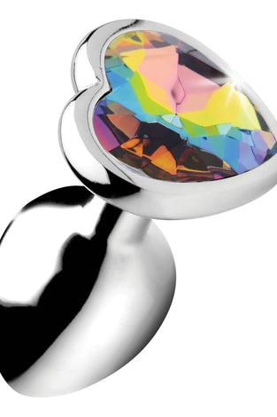 Rainbow Prism Heart Anal Plug - Small BTYS-AG374-SML