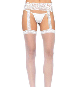 Sheer Thigh Highs - One Size - White LA-1767