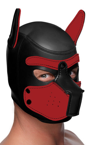 Spike Neoprene Puppy Hood - Red MS-AG292-RED
