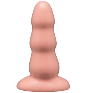 Medium Triple Ripple Butt Plug - White DJ0247-01