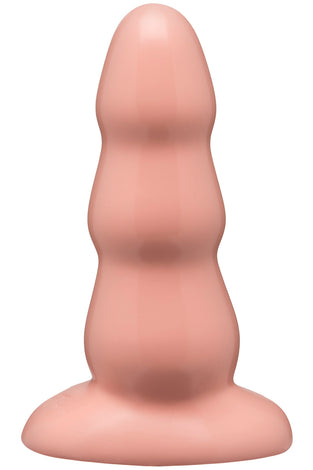 Medium Triple Ripple Butt Plug - White DJ0247-01