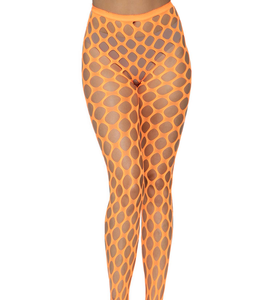 Jumbo Pothole Net Tights - Neon Orange - One Size LA-9331NORG