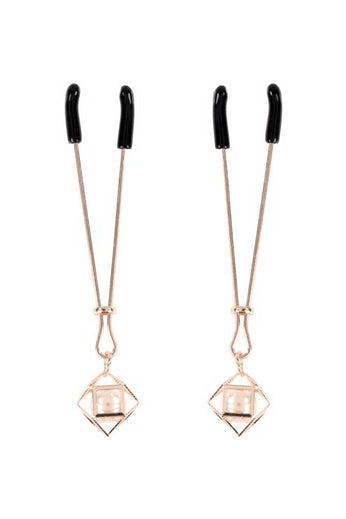 Brat Pearl Nipple Clips - Rose Gold SS09845