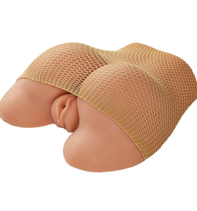 Realistic Body Mold Stroker - Pleasure Pussy and Ass - Wide-Spread Legs - Tan WTC422